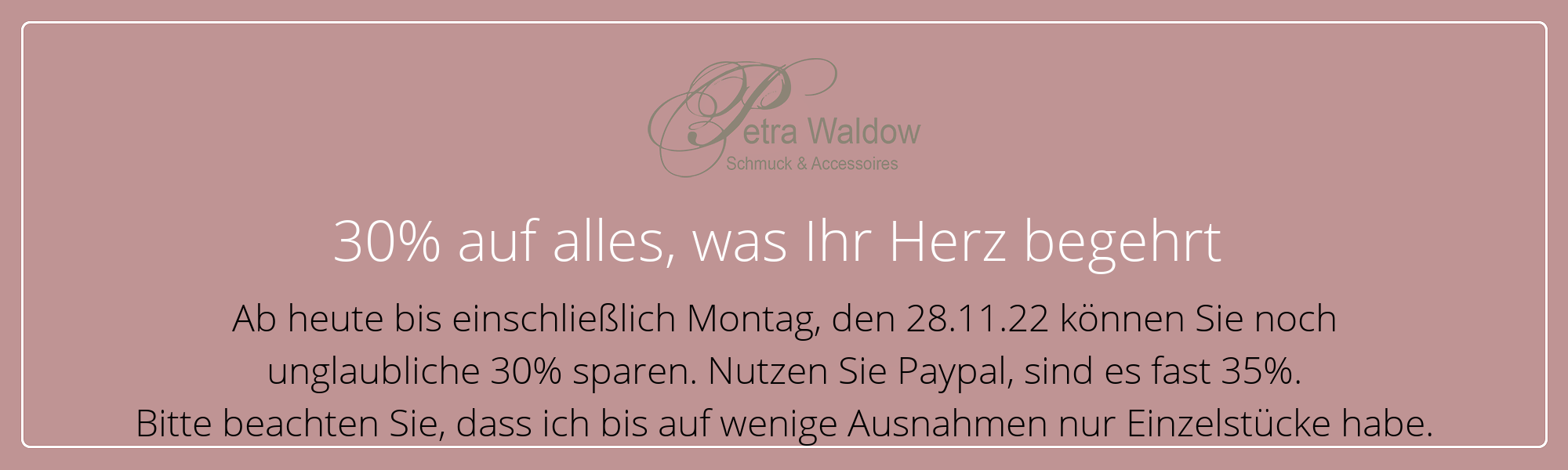 30% auf alles