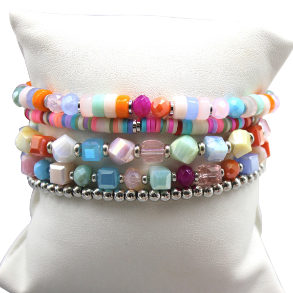 Private Selection, Armbandset 5reihig,silber